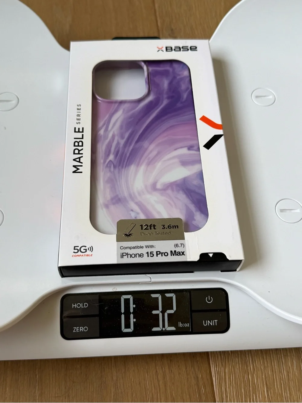 New xBase Marble Series Purple iPhone 15 Pro Max or 6.7” Case purple swirl